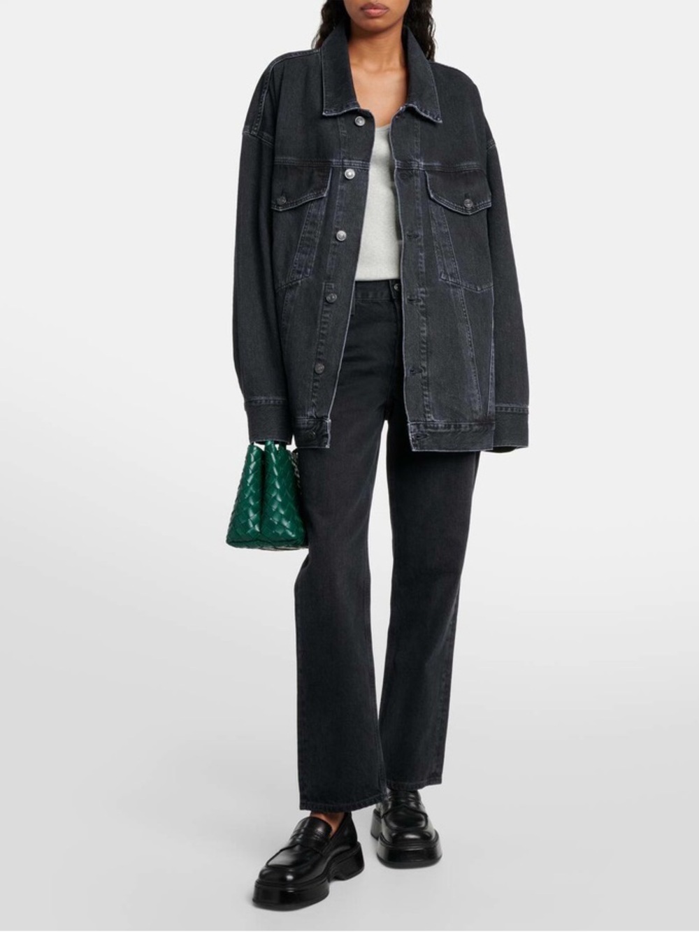 Agolde Wayne oversized denim jacket in Black XS